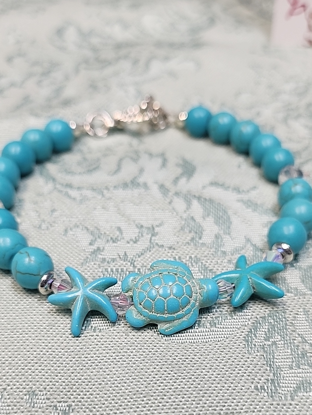 Teal Turtle & Starfish Bracelet!